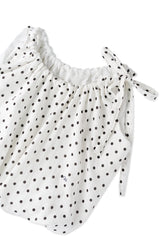 Ribbon tie blouse_dot