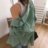 バレットオーバーサイズドボクシーフィットチェックシャツ(3 Colors) –スプリングシャツ/ワーク/オフィスルック