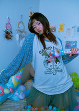 CATNIP HIGH long t-shirt blue