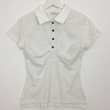 Shirring Dot Collar T-Shirt (3color)