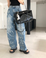 Ribbon washing denim