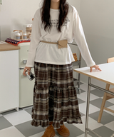 ソルベロングチェックスカート