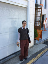 Pitty one-tuck cotton pants (3color)