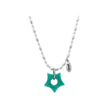 gleaming little star necklace [mint pearl]