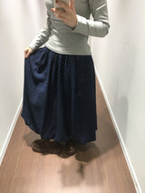 Wool Dot Balloon Skirt (2Colors)