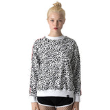 Leopard Sweatshirt (White) *reflective tape