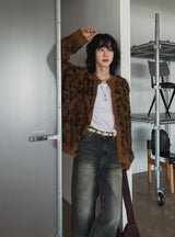 Referred Wool Round Cardigan
