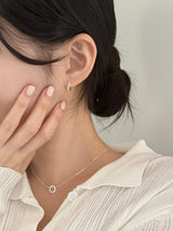 [Silver 925] wave ring earring necklace set