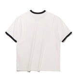 ハートグラフィックリンガーTシャツ（オレンジ