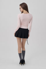 Amelie Lace layered top, Pink