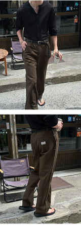 [S/S] Cut off cotton semi wide pants (3color)