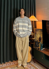 A-line Curved Wide Cotton Pants 3COLOR