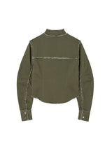 EYELET COTTON JACKET KHAKI