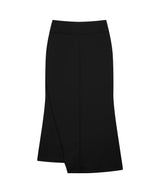Asymmetric Mermaid Jersey Skirt / Black