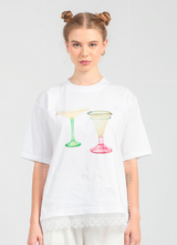 ピナコラーダレースTシャツ ホワイト