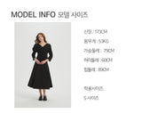 May pintuck flare long skirt
