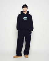 25FW BLUE OVAL LOGO HOODIE BLACK