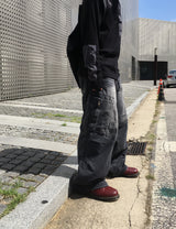 No.1376 zipper cago denim WD string PT