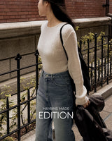 [MADE] Roseny wool ribbed knitwear