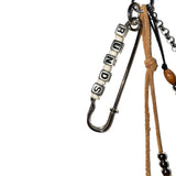 ethnic pin keyring (brown)