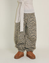 (Leopard Item) Kiya leopard printed balloon-fit wide pants