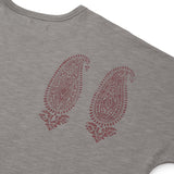 Boteh half T-shirts / Mud gray