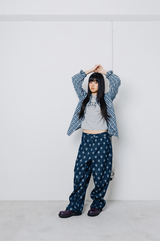ツイスターガールフレンドシャツ - ネイビー