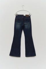 (W) Sen Low-rise Bootscut Denim Dark Blue