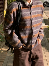 One Block Jacquard Brush Cardigan