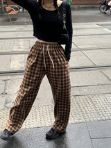 [MADE] Vino Checkered Banded Waist Pants