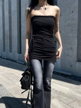SALE! Side hole long strap sleeveless mini dress (2 colors)