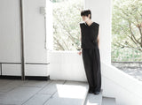 [DOJINOI] LINEN WIDE PANTS BLACK