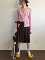 YWD PLAID PLEATS SKIRT (3color)