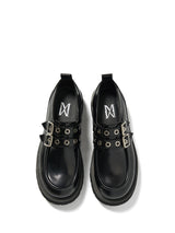 Biker Platform loafer black