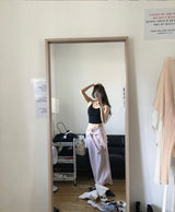 moti silver-ring deep glam tank top