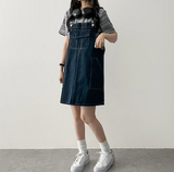 Monthly pocket suspender dress