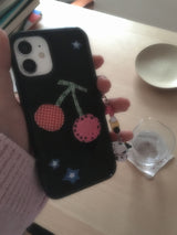 Cherry Glass Bumper Case ( Black )
