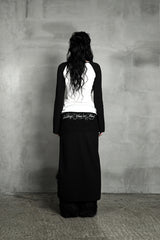 ローズバタフライラグランTシャツ  #ブラックホワイト