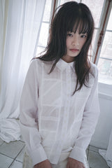  Exclusive patchwork shirt (white)