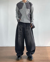 Drip Lettering Denim Pants