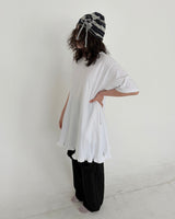 Ruffle Boxy Pocket Tee