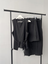 Stitch Banding Midi Skirt