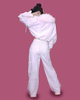 chill white cargo pants