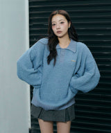 UNISEX ルーズポロニット