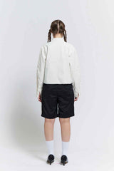 Raw edge shirt (White)