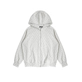 Star Hoodie Zip up (white)