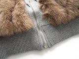 Vienna Mixed Fur Zip-up Jacket