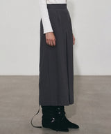 INVERTED BANDING LONG SKIRT_CHARCOAL