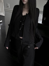 western ribbon crinkle shirt (2color)