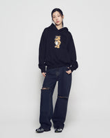 26SS WOMAN オープンカッティングデニムパンツ